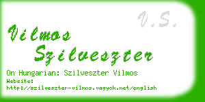 vilmos szilveszter business card